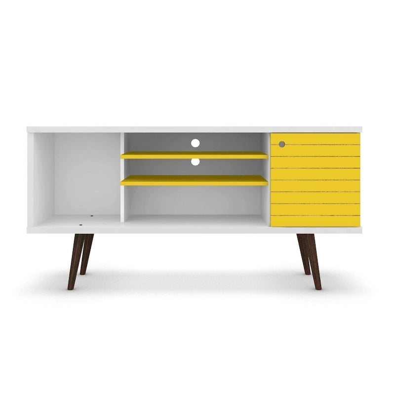 Meuble console multimédia à 5 étagères