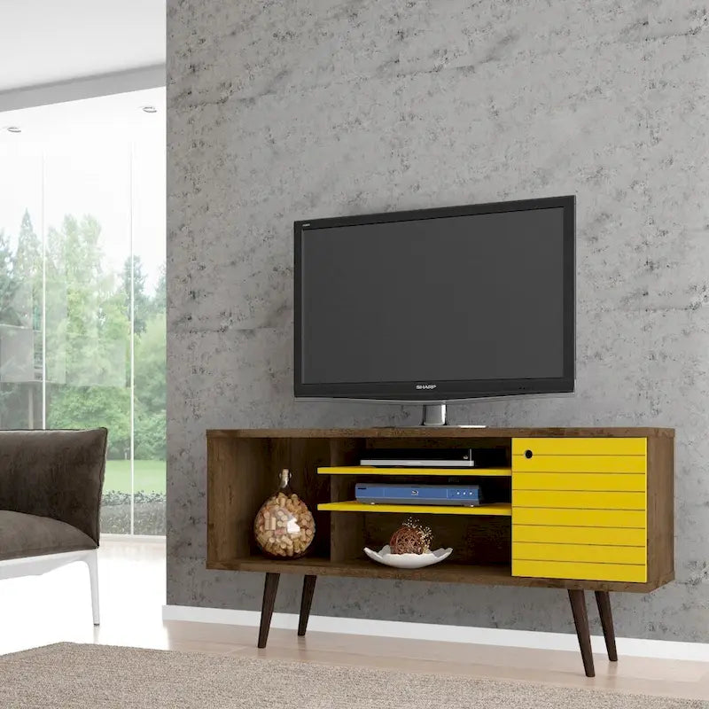 Meuble console multimédia à 5 étagères
