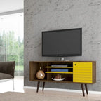 Meuble console multimédia à 5 étagères
