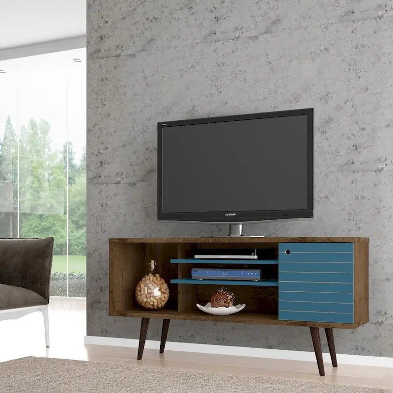 Meuble console multimédia à 5 étagères