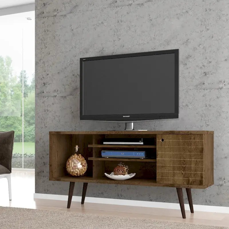 Meuble console multimédia à 5 étagères