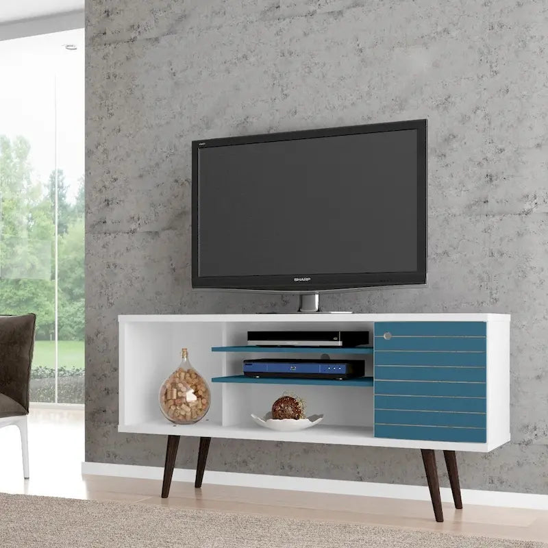 Meuble console multimédia à 5 étagères