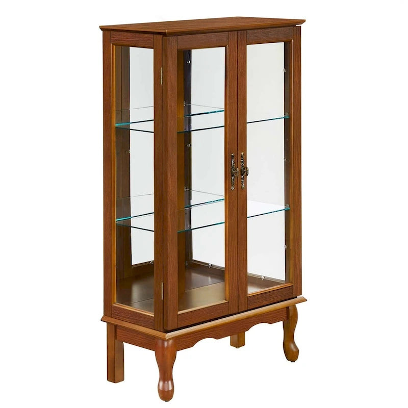 Vitrine d'exposition éclairée avec étagères réglables