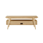 Meuble TV minimaliste contemporain en bois massif de 119 cm