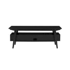 Meuble TV minimaliste contemporain en bois massif de 119 cm