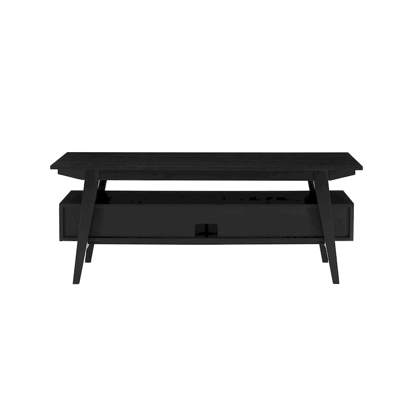 Meuble TV minimaliste contemporain en bois massif de 119 cm