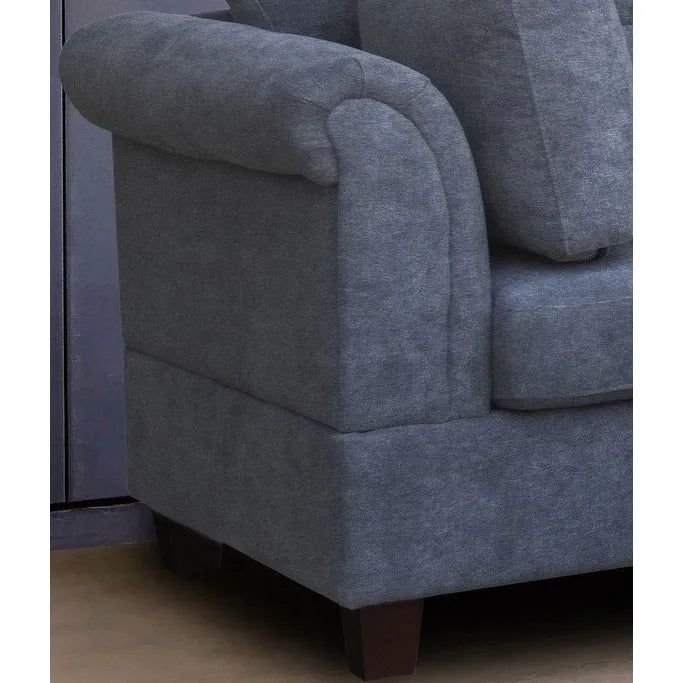 103.5 Fabric Sectional Sofa with Right Facing Chaise, Storage Ottoman, and 2 Accent Pillows