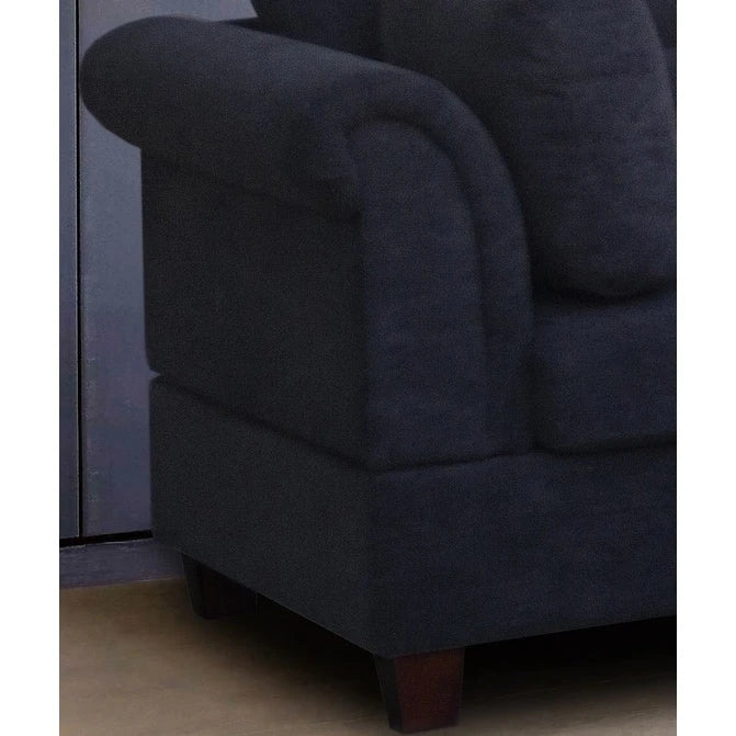 103.5 Fabric Sectional Sofa with Right Facing Chaise, Storage Ottoman, and 2 Accent Pillows