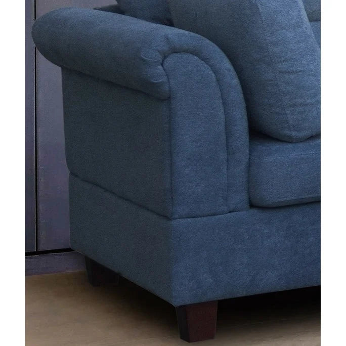 103.5 Fabric Sectional Sofa with Right Facing Chaise, Storage Ottoman, and 2 Accent Pillows