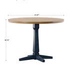 Table à manger ronde bicolore de