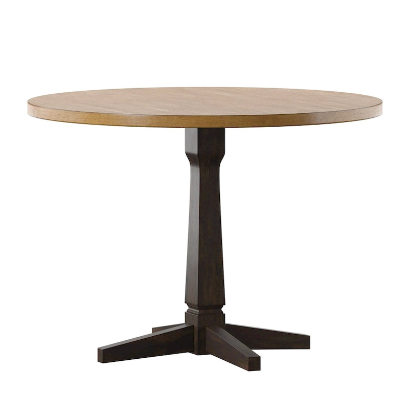 Table à manger ronde bicolore de
