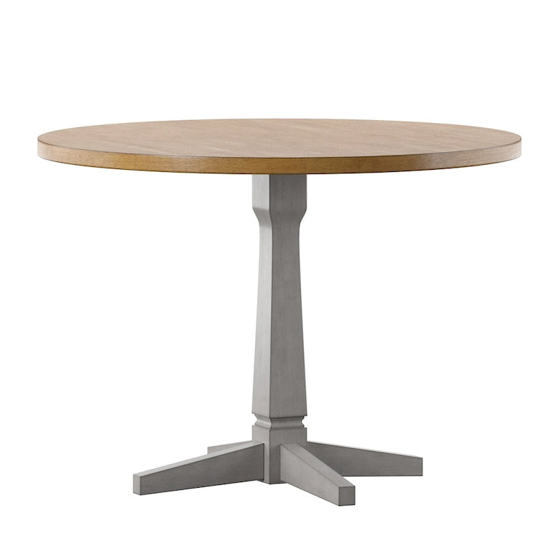 Table à manger ronde bicolore de