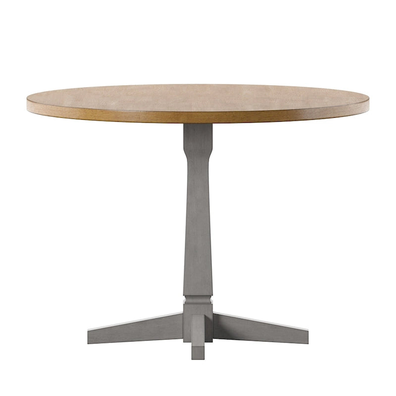 Table à manger ronde bicolore de