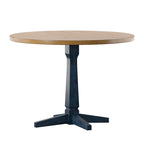 Table à manger ronde bicolore de