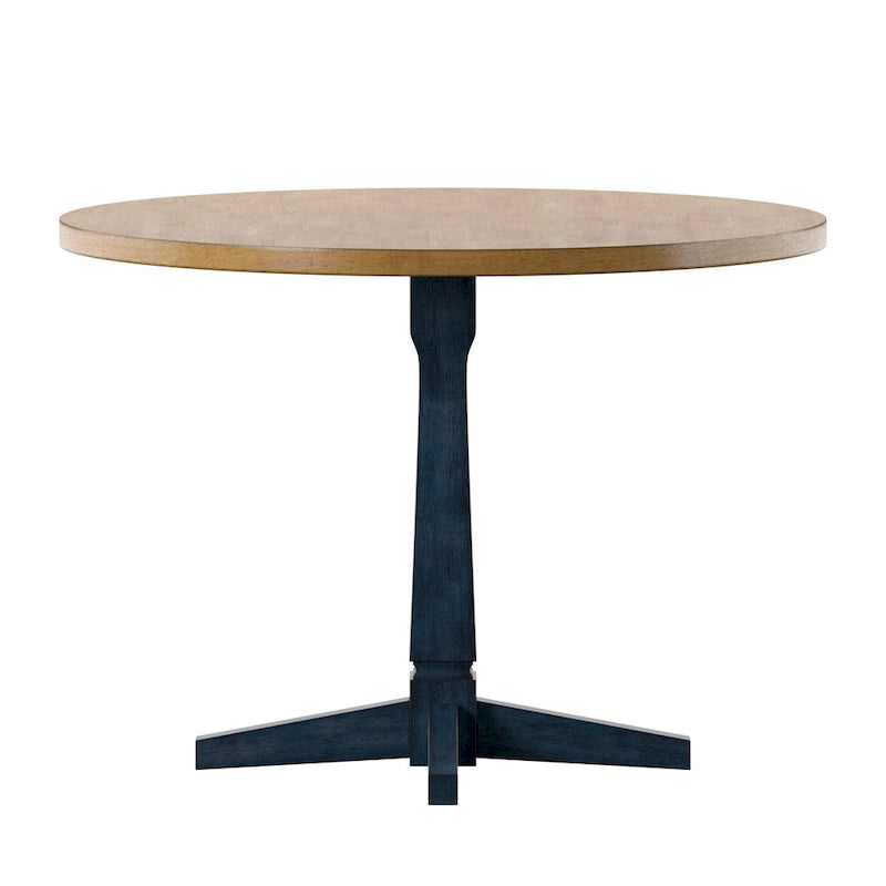 Table à manger ronde bicolore de