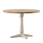 Table à manger ronde bicolore de