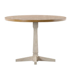 Table à manger ronde bicolore de
