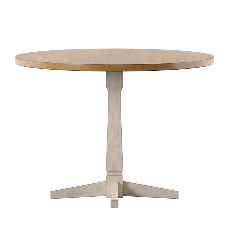 Table à manger ronde bicolore de