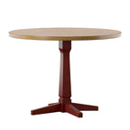 Table à manger ronde bicolore de