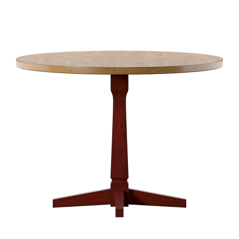 Table à manger ronde bicolore de