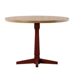 Table à manger ronde bicolore de