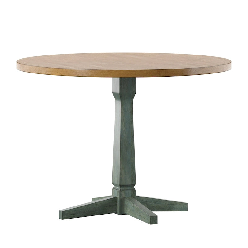 Table à manger ronde bicolore de