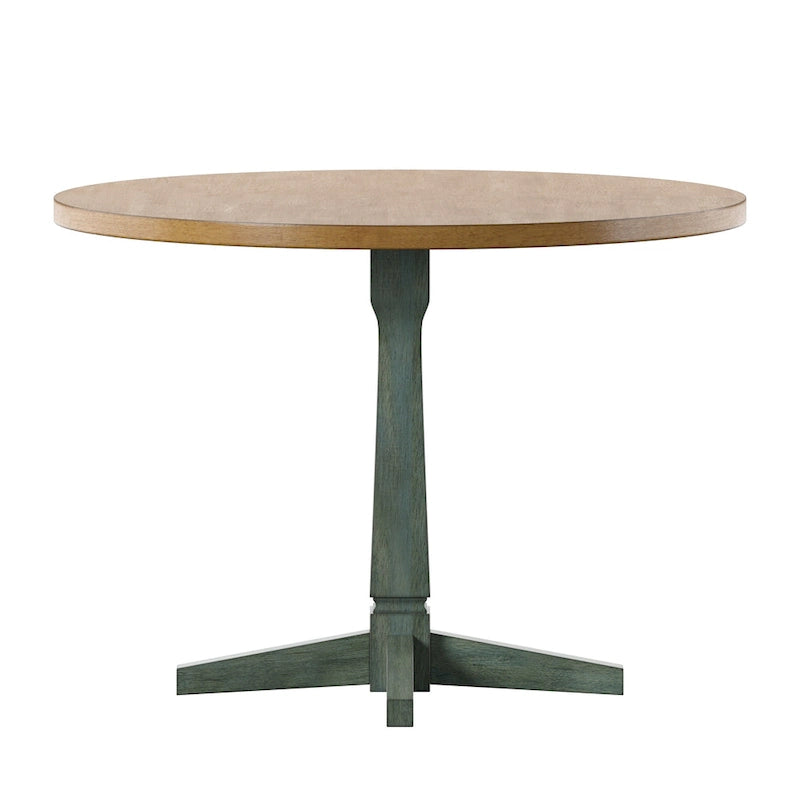Table à manger ronde bicolore de