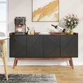 Buffet de cuisine de 140 cm, vaisselier, table d'appoint, bar à café avec rangement et portes pour salle à manger, salon, entrée