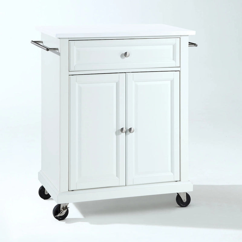 Desserte de cuisine portative en granit – 31 po L x 18 po P x 35,5 po H