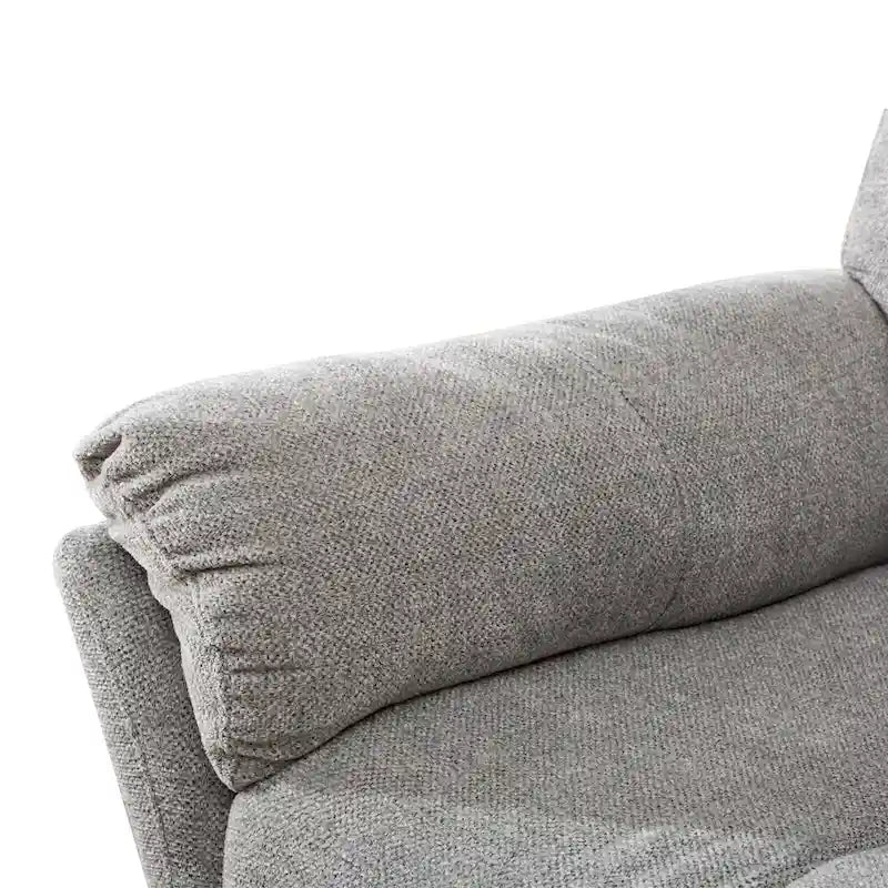 Fauteuil inclinable manuel pivotant et basculant en tissu rembourré