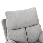 Fauteuil inclinable manuel pivotant et basculant en tissu rembourré