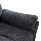 Fauteuil inclinable manuel pivotant et basculant en tissu rembourré