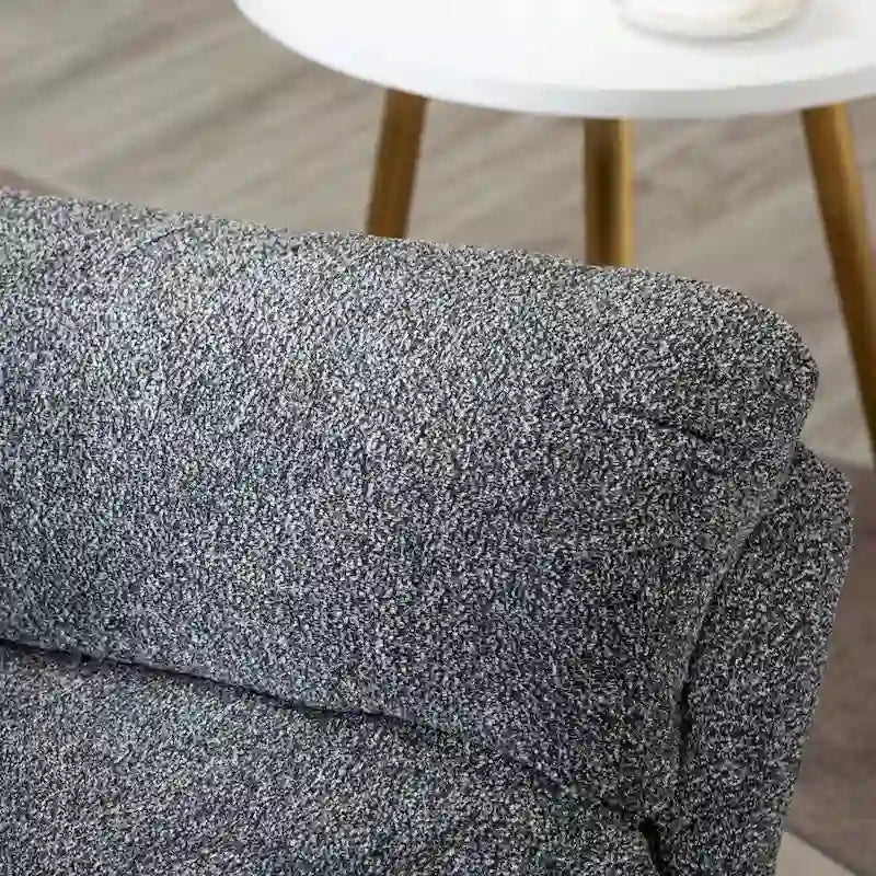 Fauteuil inclinable manuel pivotant et basculant en tissu rembourré