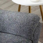 Fauteuil inclinable manuel pivotant et basculant en tissu rembourré