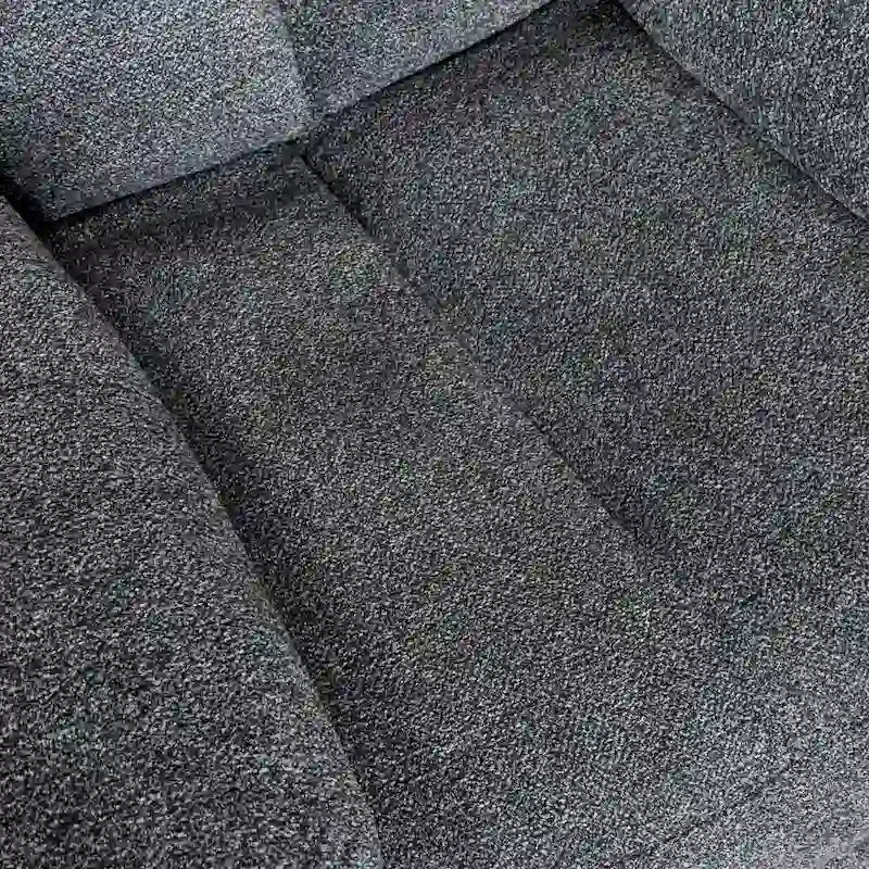 Fauteuil inclinable manuel pivotant et basculant en tissu rembourré