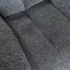 Fauteuil inclinable manuel pivotant et basculant en tissu rembourré