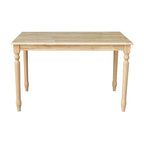 Table de salle à manger en bois massif finition naturelle