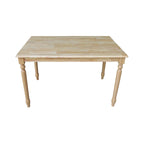Table de salle à manger en bois massif finition naturelle