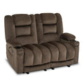Canapé inclinable électrique deux places avec fonction chauffante et massante, en tissu PR648