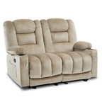 Canapé inclinable électrique deux places avec fonction chauffante et massante, en tissu PR648