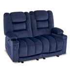 Canapé inclinable électrique deux places avec fonction chauffante et massante, en tissu PR648