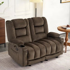 Canapé inclinable électrique deux places avec fonction chauffante et massante, en tissu PR648