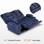 Canapé inclinable électrique deux places avec fonction chauffante et massante, en tissu PR648