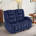 Canapé inclinable électrique deux places avec fonction chauffante et massante, en tissu PR648
