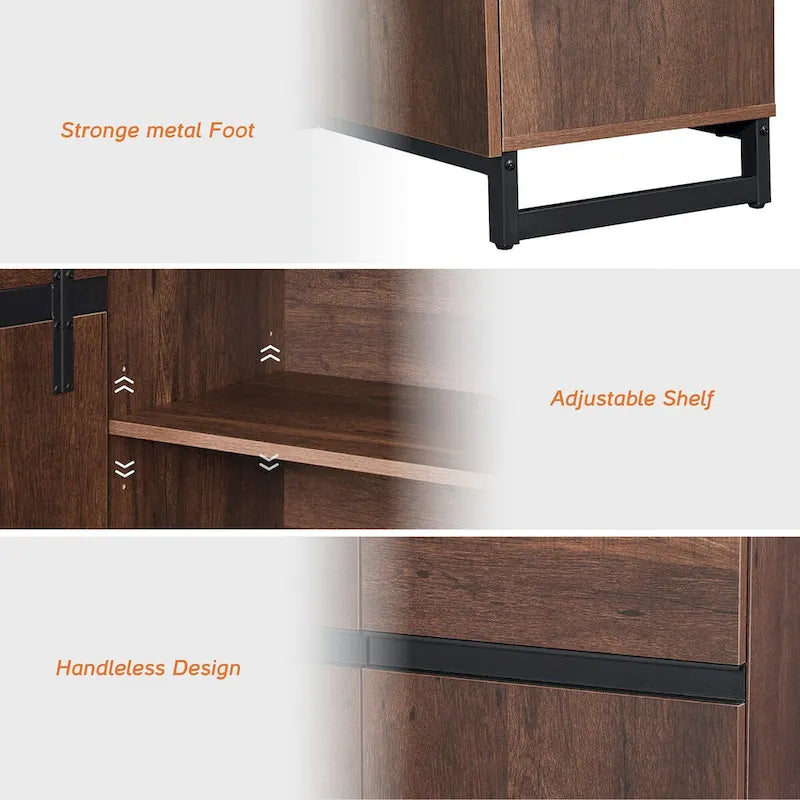 Buffets modernes avec étagères réglables, Meuble de bar à café pour salle à manger
