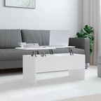 Table basse relevable, table d'appoint, table de canapé d'appoint en bois d'ingénierie - 40,2 x 19,9 x 18,3