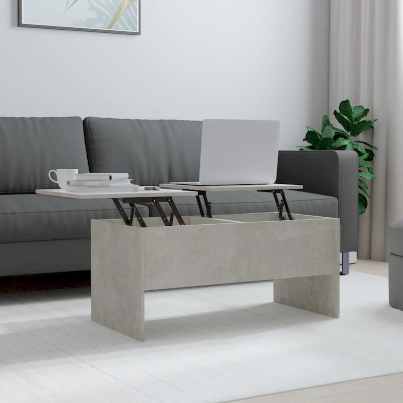 Table basse relevable, table d'appoint, table de canapé d'appoint en bois d'ingénierie - 40,2 x 19,9 x 18,3