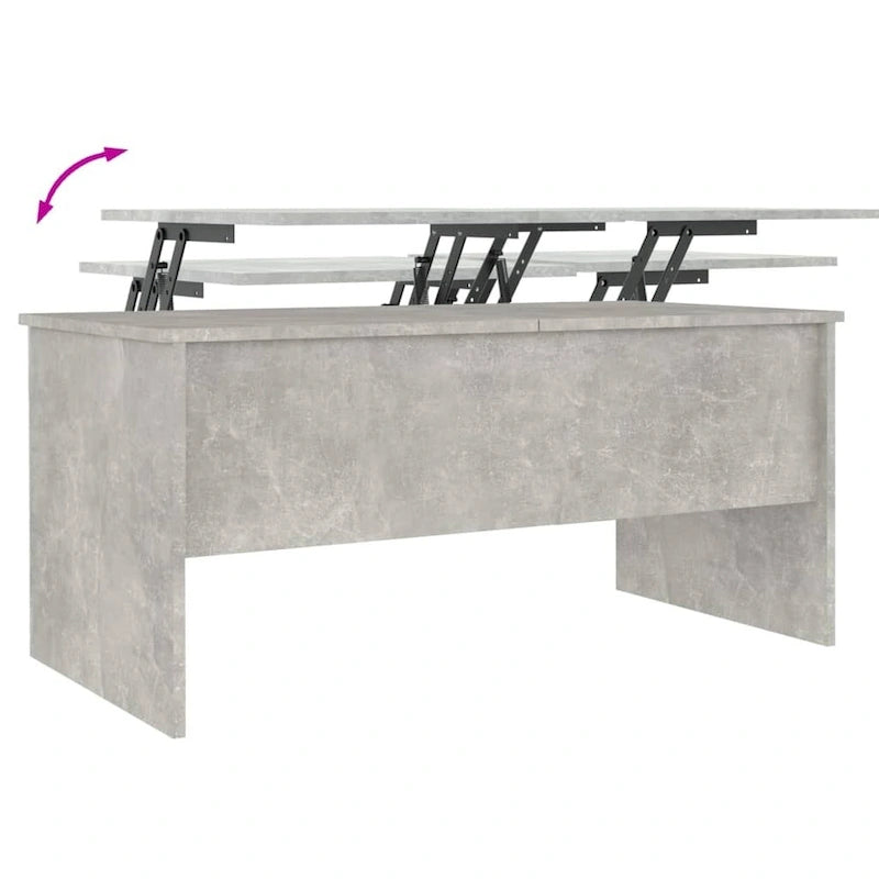 Table basse relevable, table d'appoint, table de canapé d'appoint en bois d'ingénierie - 40,2 x 19,9 x 18,3