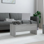 Table basse relevable, table d'appoint, table de canapé d'appoint en bois d'ingénierie - 40,2 x 19,9 x 18,3