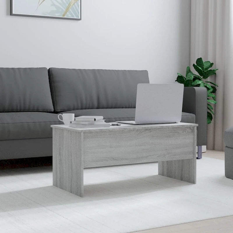 Table basse relevable, table d'appoint, table de canapé d'appoint en bois d'ingénierie - 40,2 x 19,9 x 18,3